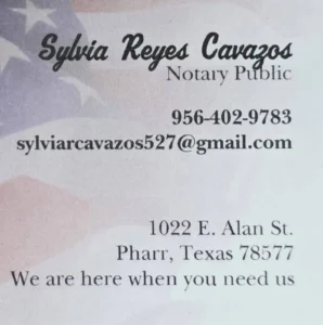 Sylvia Reyes Cavazos Notary Public